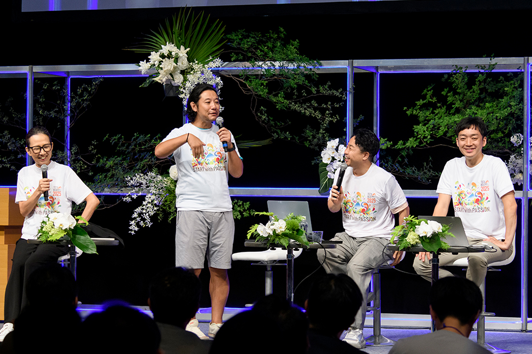 アトツギベンチャーセッションの登壇者と会場の様子